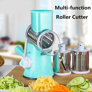 Manual Vegetable Potato Roller Cutter Stainless Steel Blade Kitchen Slicer Roller Cutting Machine