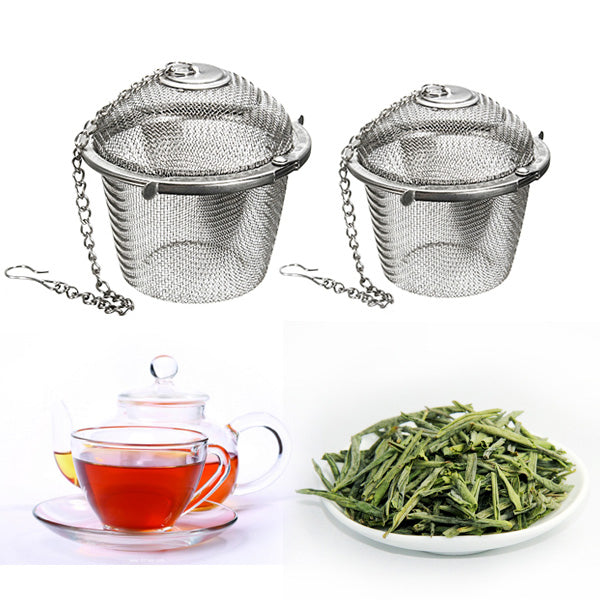 Stainless Steel Spice Tea filter Herbs Locking Infuser Mesh Ball