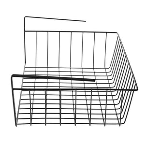 Iron Rack Hanging Shelf Kitchen Free Punch Storage Basket Portable Cabinets Kitchen Storage Rack Chopping Holder Space Saver Organizer Cupboard