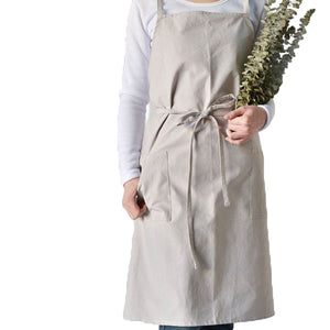 Cotton Aprons Kitchen Baking Overalls Pure Warm Color Simple Plain Style Apron