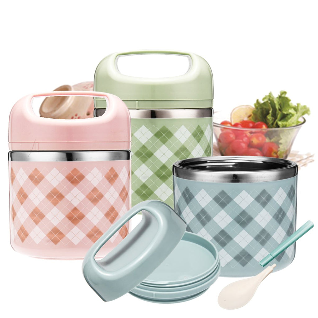 Vacuum Portable Stainless Steel Lunch Box Picnic Thermos Food Storage Container