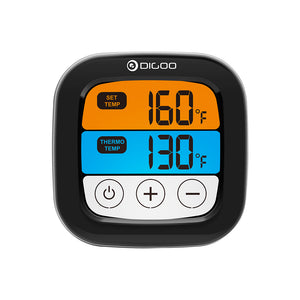 Digoo DG-FT2103 LED Touch Screen Digital Bluetooth Cooking Meat Thermometer with Stainless Steel Temperature Probe for Meat Turkey Barbecue Grilling Chicken