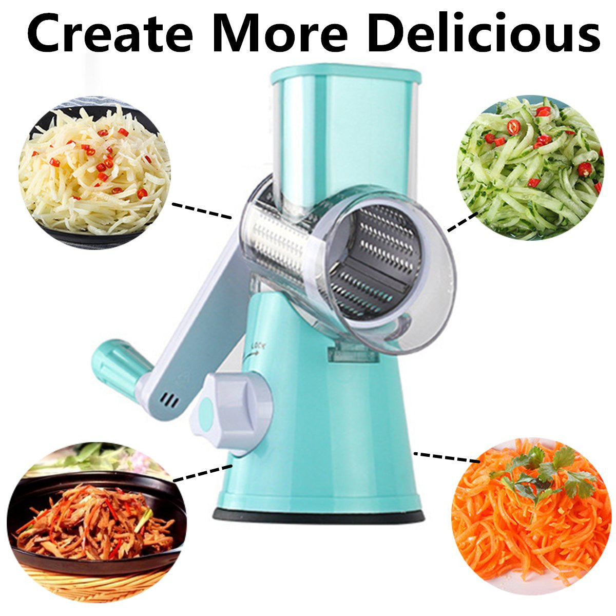 Manual Vegetable Potato Roller Cutter Stainless Steel Blade Kitchen Slicer Roller Cutting Machine