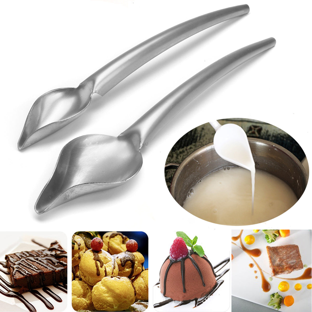 Deco Spoon Decorate Food Draw Design Sauce Dressing Plate Dessert Decorations Tools