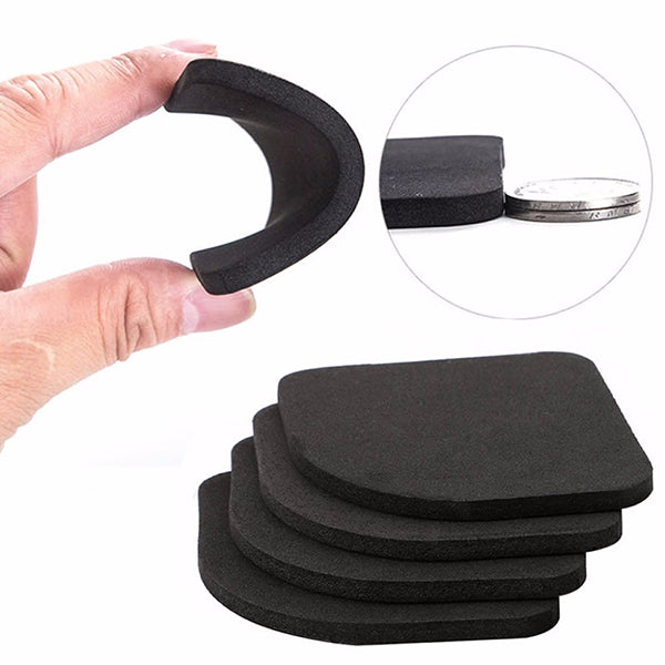 4Pcs 7.7x7.7cm Refrigerator Electrical Anti-Slip Pads Anti Vibration Mat Bathroom Washing Machine Mute Shock Pad Square Table Mats