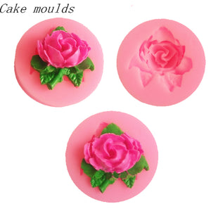  Silicon Fondant Mold 3D Mini Rose Cake Silicone Mlod Decoration Chocolate Fondant Mould Mold