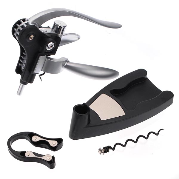 Rabbit Red Wine Opener Tool Cork Bottle Tire Corkscrew Collar Pourer Gift Set