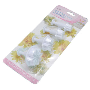 4X Daisy Sugarcraft Cake Decorating Cutter Tool Plunger