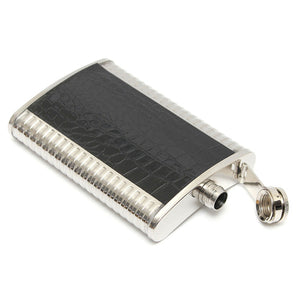 9oz Leather Stainless Steel Hip Flask Liquor Alcohol Drink Whisky Pocket Bottle