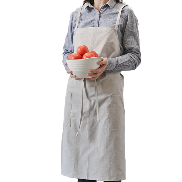 Cotton Aprons Kitchen Baking Overalls Pure Warm Color Simple Plain Style Apron