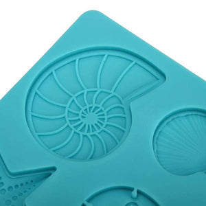 Silicone Adorable Coral Starfish Shell Ocean Embossing Cake Mold Mould Kitchen Tool