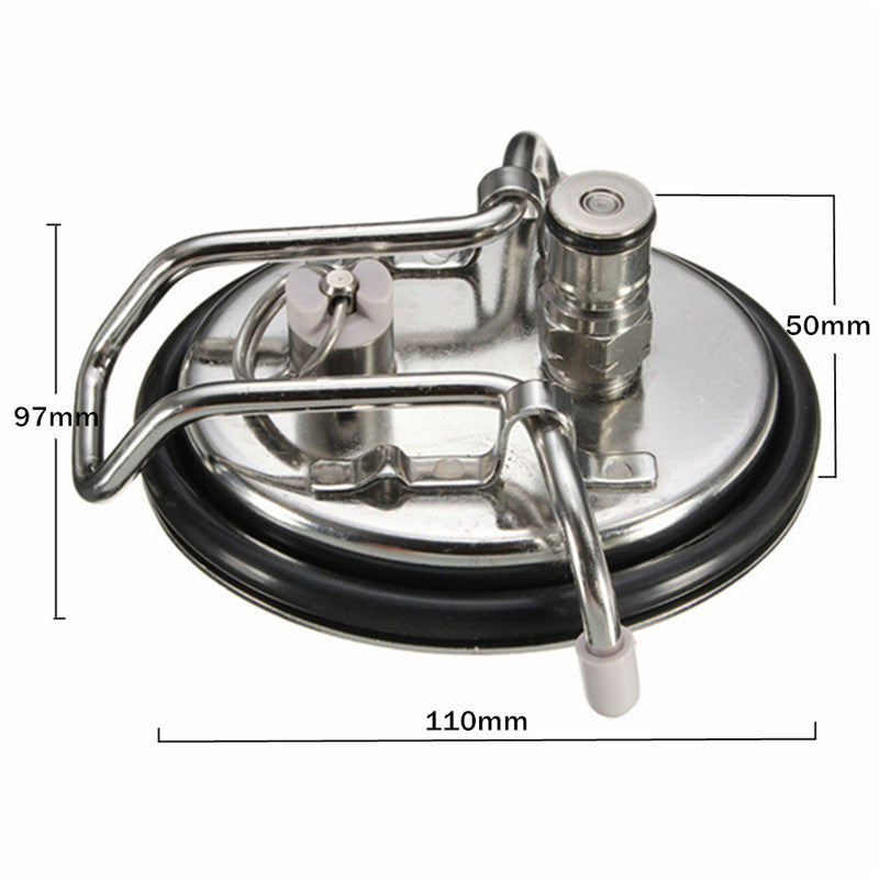 Stainless Steel Cornelius Style Carbonation lid Home Brew Ball Lock KEG LID Beer