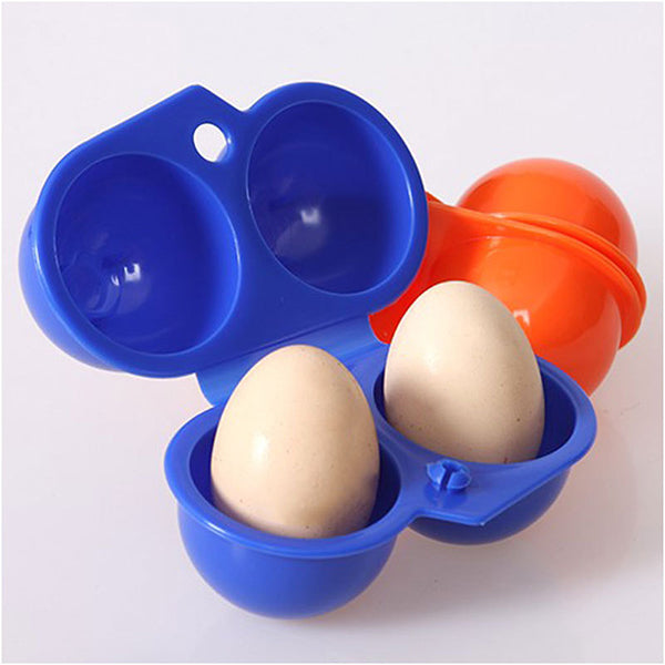 Honana Barbecue Portable Egg Storage Box Container Outdoor Camping Picnic 2 Egg Case Carrier Tray