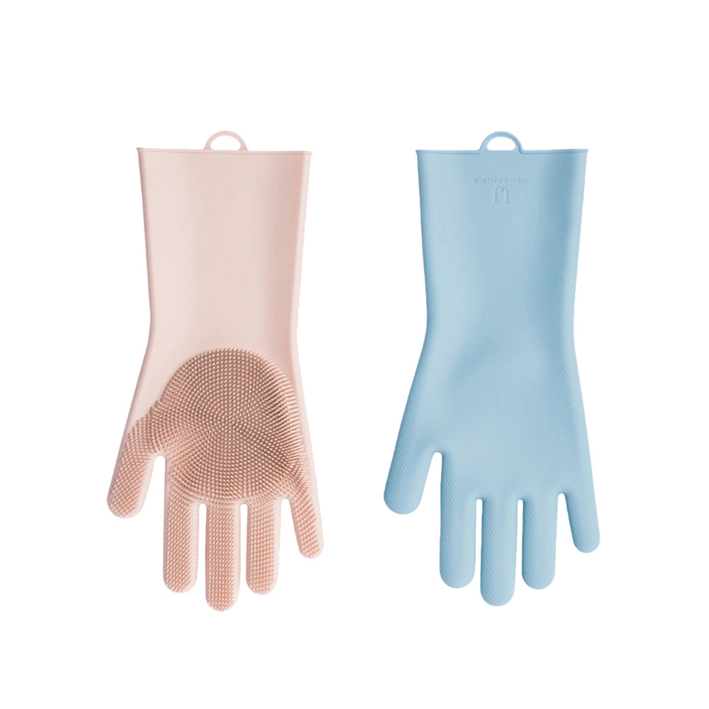 JORDAN & JUDY 1 Pair Magic Silicone Cleaning Gloves Kitchen Foaming Glove Heat Insulation Gloves Pot Pan Oven Mittens Cooking Glove from xiaomi youpin