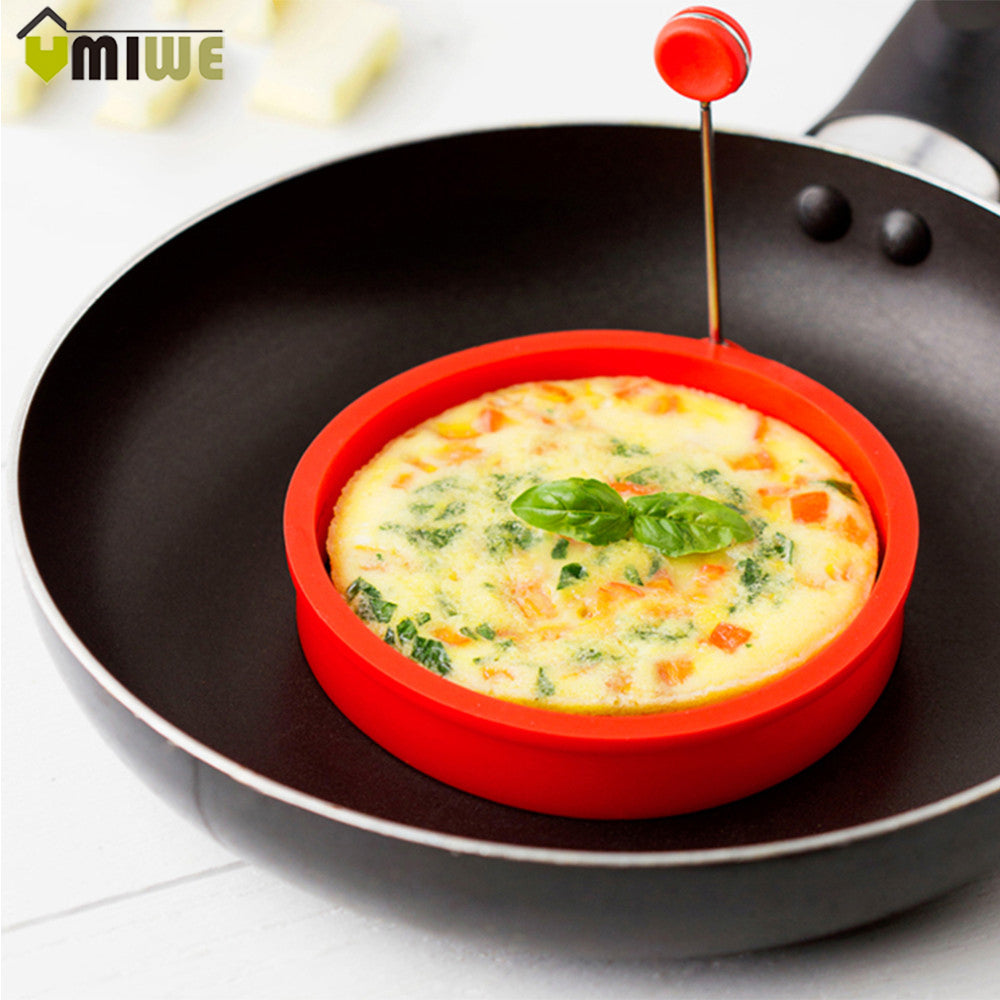 Honana HN-EG1 Omelette Maker Mold Round Shape Silicone Nonstick Frying Egg Mould Shape Ring Pancake Rings Mold For Kitchen Cooking Mould