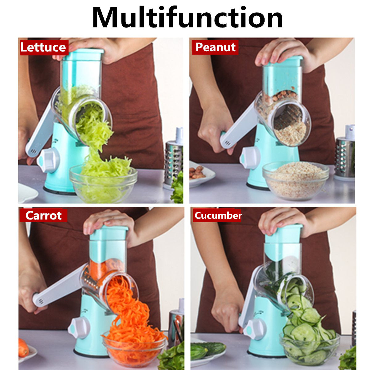 Manual Vegetable Potato Roller Cutter Stainless Steel Blade Kitchen Slicer Roller Cutting Machine