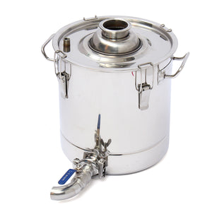 20L/5Gal W*ine Alcohol Water Distiller Moonshine Still Boiler Stainless Copper With Water Pump 