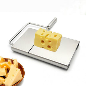 KCASA Stainless Steel Wire Cheese Slicer Butter Cutter Knife with Cheese Board Making Dessert Blade Kitchen Cooking Bake Tool Accessories Tofu Knife For Square Slices Kitchen Cutter Cheese Grater