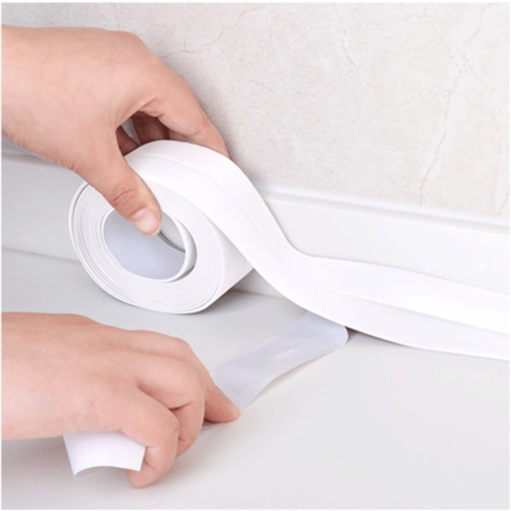 Honana 3.8mm Kitchen Bathroom Self Adhesive Wall Seal Ring Tape Waterproof Tape Mold Proof Edge Trim Tape Accessory