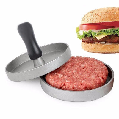 Honana KC-618 Round Shape Hamburger Press Aluminum Alloy Hamburger Meat Beef Non-Stick Coating Press Mold