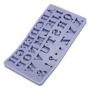 Alphabet Silicone Mold Capital Letter Punctuation Fondant Biscuit Cake Mould