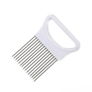 1 pcs Easy Cut Onion Holder Fork Stainless Steel Vegetable Slicer Tomato Cutter Metal Meat Needle Gadgets Meat Frok