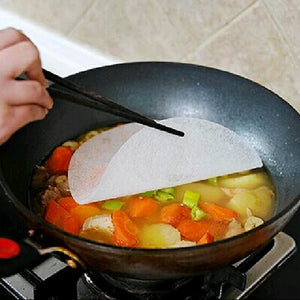 12Pcs Kitchen Food Oil Absorption Paper Food Grade Health Oil Filter Paper Kitchen Tools