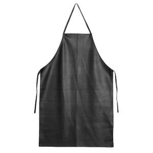 Waterproof Anti-Oil Restaurant Cooking Chef Leather Apron With Cuff Oversleeve Kitchen Aprons