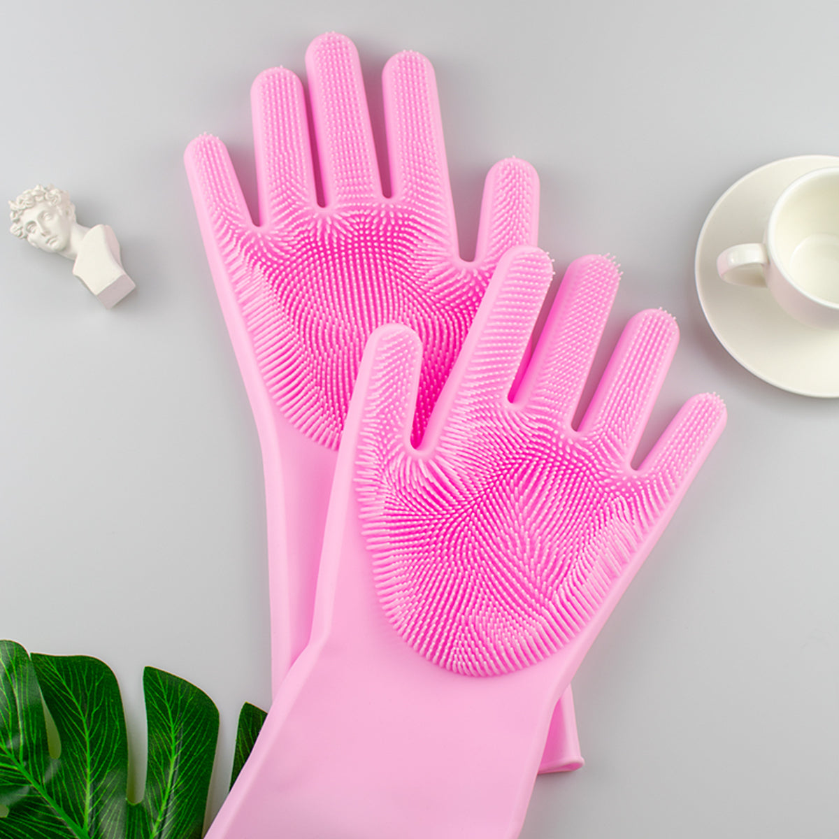 KCASA Multifunctional Durable Magic Silicone Washing Gloves Cooking Glove Cleaning Tools 