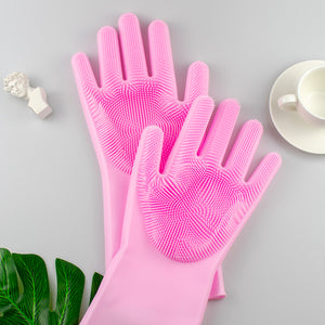 KCASA Multifunctional Durable Magic Silicone Washing Gloves Cooking Glove Cleaning Tools 