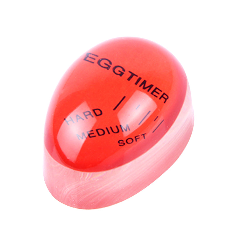 KCASA KC-008 1pc Egg Perfect Color Changing Timer Yummy Soft Hard Boiled Eggs Cooking Kitchen Eco-Friendly Resin Eggs Timer Red