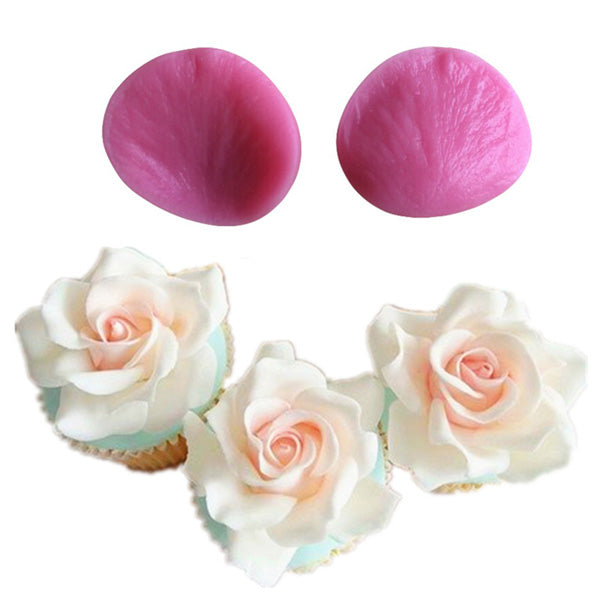 2Pcs Petal Shaped Silicone Mold Press Mould Cake Decoration Fondant Cake Mould