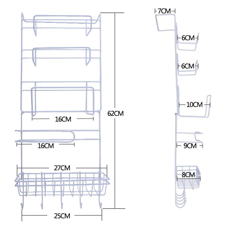 Refrigerator Side Storage Rack Space Saver Kitchen Storage Wrap Rack Organizer Fridge Accessories