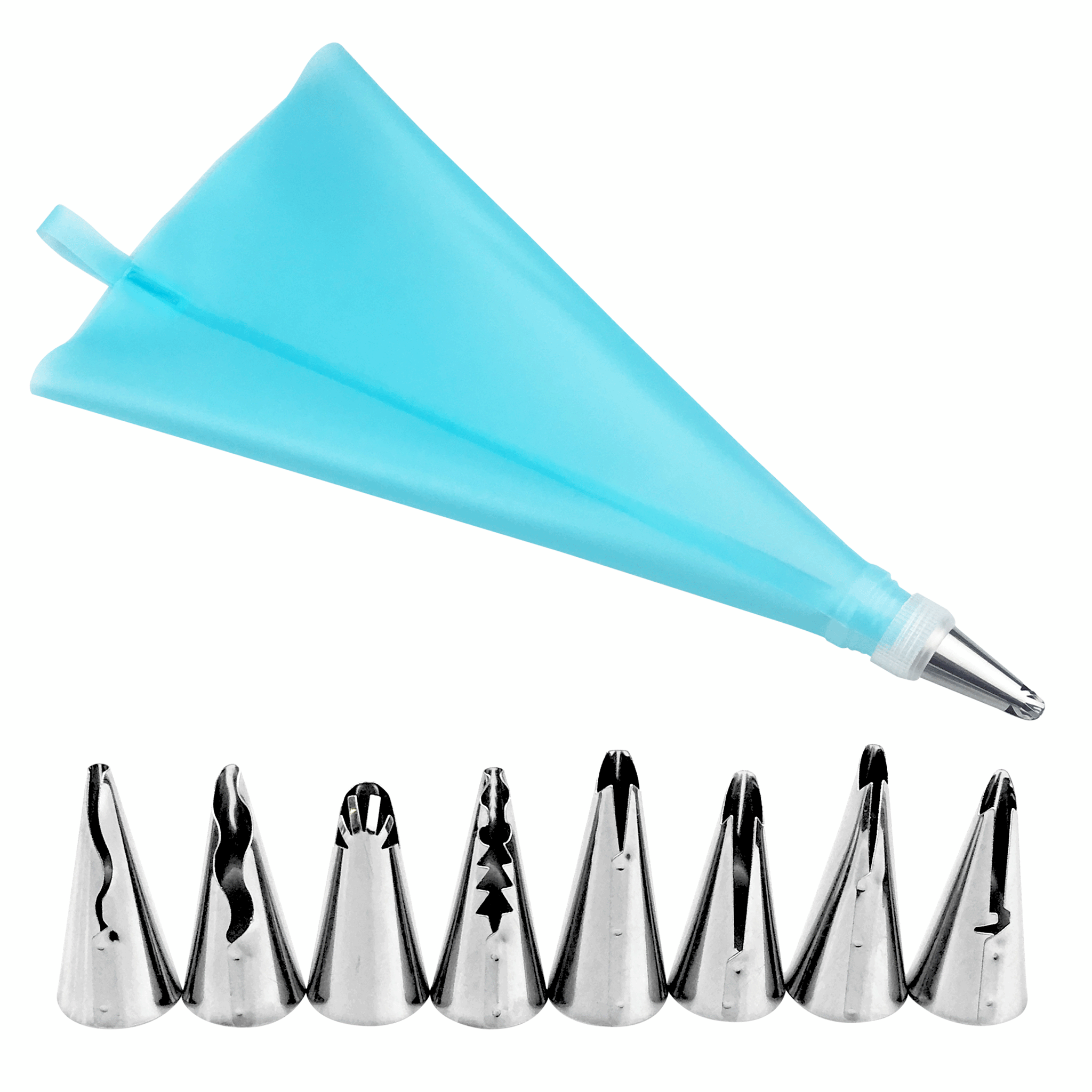 Honana CF-PN10 10Pcs Stainless Steel Russian Tulip Dress Icing Piping Nozzles Cake Baking Tools