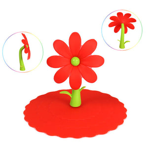 Colorful Flower Silicone Dustproof Cup Lid Leakproof Cup Cover