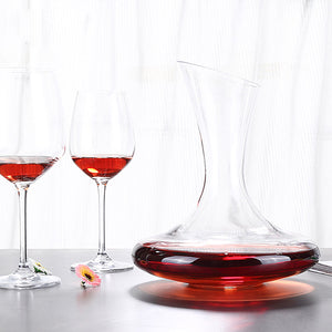 1500ml Elegant Lead Free Crystal Glass Wine Decanter Red Wine Carafe Aerator Wine Pourer            