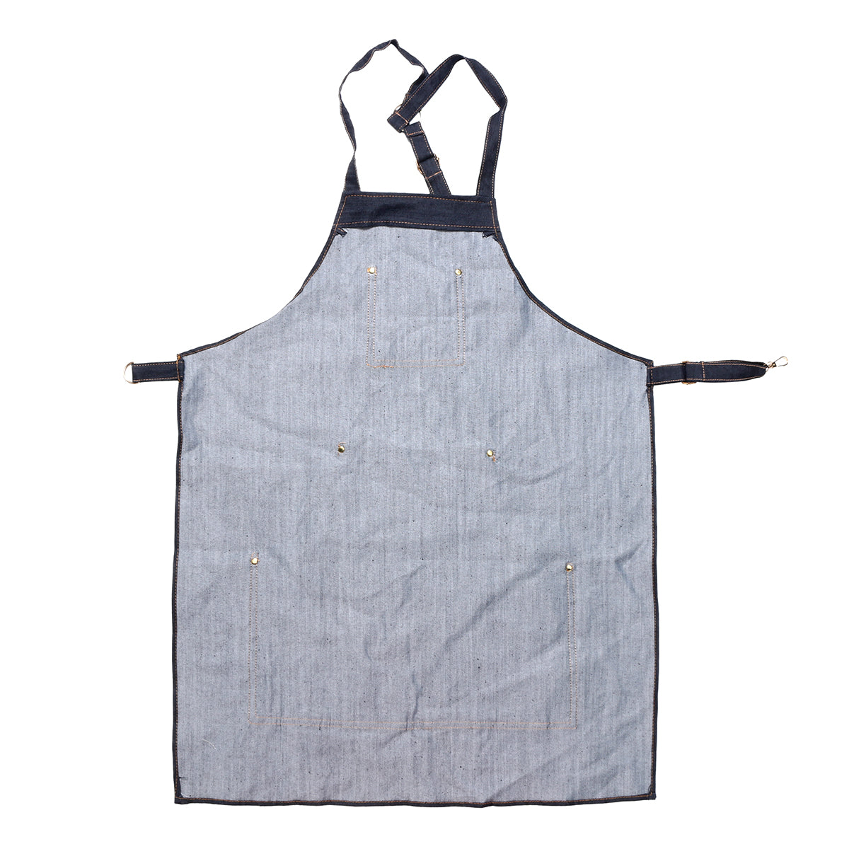 Men Ladies Denim Apron Bib Pocket Jeans Cafe Kitchen Cook Adjustable Uniform Kitchen Aprons