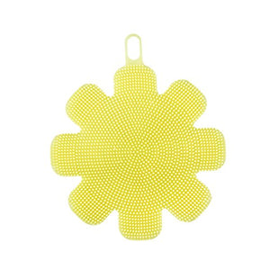 KCASA KC-SC47 Flower Shape Silicone Dish Bowl Vegetable Fruit Cleaning Brush Heat Resistant Coaster