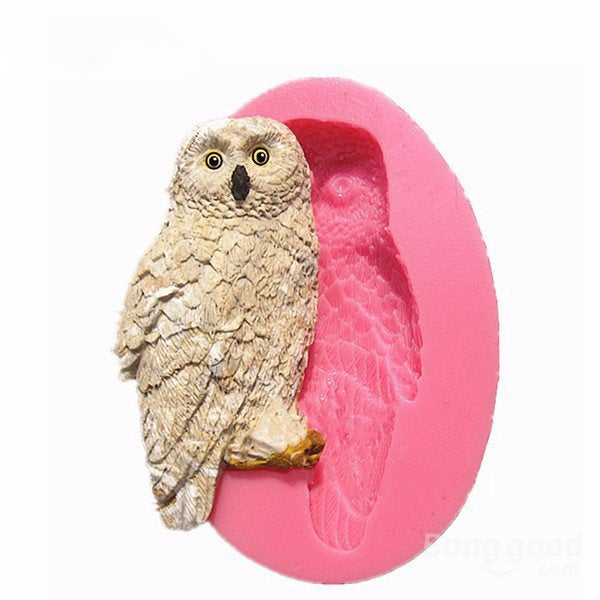 Cute Owl Silicone Fondant Cake Mold Chocolate Polymer Clay Mould