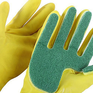 Honana 1 Pair Creative Home Washing Cleaning Gloves Garden Kitchen Dish Sponge Fingers Rubber Household Cleaning Gloves For Dishwashing  Cooking Glove 1 Pair