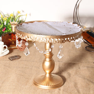 12PCS Vintage Crystal Cake Holder Cupcake Revolving Cake Stand Dessert Platter Display Party