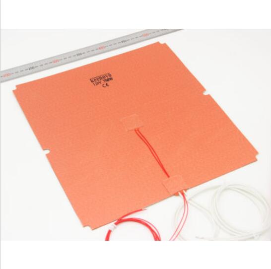 750W Silicone Pad Heater 3D Printer Thermistor 330x330mm Heated Bed Pad