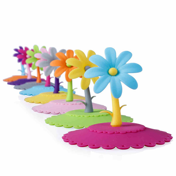 Colorful Flower Silicone Dustproof Cup Lid Leakproof Cup Cover