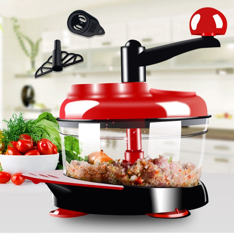 KCASA KC-FPM20 Multifunction Vegetable Chopper Food Processor Kitchen Manual Fruit Chopper Cutter Mixer Salad Maker Eggs Stirrer Shredders