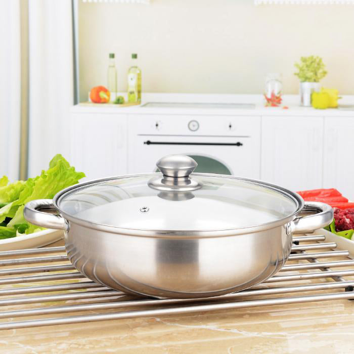 1/2 Tiers Stainless Steel Food Steamer Hot Pot Vegetable Cooker Cookware Glass