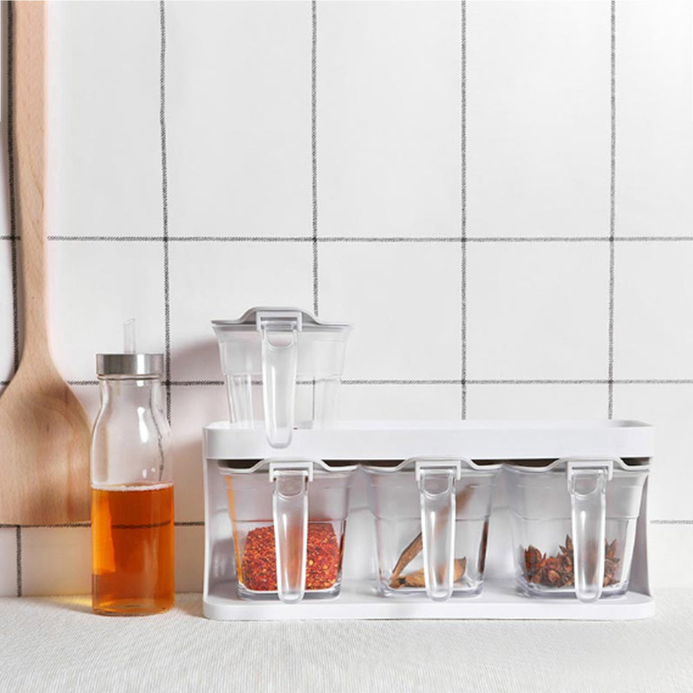 HELLO LIFE 3PCS/Set 370ml Drawer Type Flavouring Tool Clear Salt Canister Sauce Storage Box Container From Xiaomi Youpin