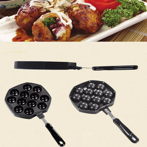 Takoyaki Pan 12 Cavities Takoyaki Maker Octopus Small Balls Baking Pan Frying Pan