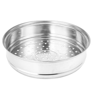 2 Tier 27.5cm Stainless Steel Food Steamer Pot Pan Vegetable Cooker Glass Lid