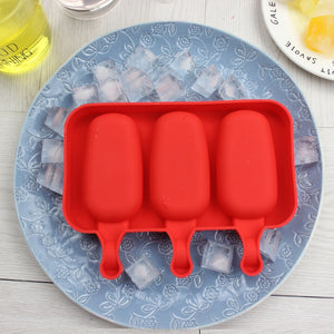 Creative Silicone Ice Cream Mold Ice Lolly Mold Rod Ice Mold Red Food Grade