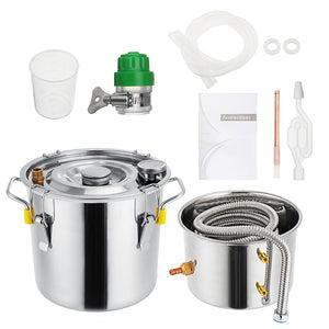 3GAL/5GAL/8GAL Water Distiller W-ine Alcohol Distiller Stainless Boiler W-ine Making Equipment Kit